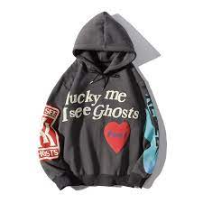 Stand Out with Kanye West Merch: Lucky Me I See Ghosts Hoodie